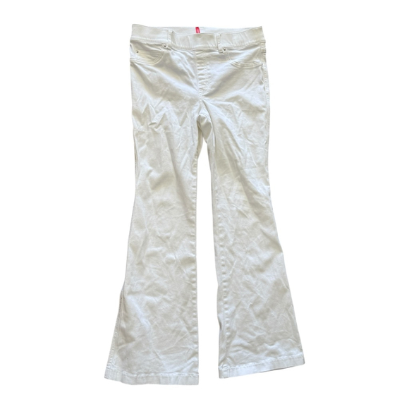 SPANX Women’s Size L White Bootcut Pull-On Shaping Jeans Petite - Picture 2 of 6